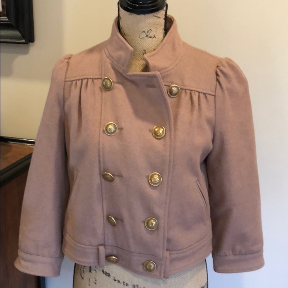 Idra Brown Wool Piloted Bomber Jacket - Size 2